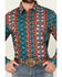 Image #3 - Wrangler Men's Checotah Southwestern Print Long Sleeve Snap Western Shirt - Big, Multi, hi-res