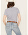 Image #4 - Ariat Women's Gingham Print Short Sleeve Button-Down VentTEK Stretch Shirt, Blue/white, hi-res