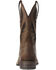 Image #3 - Ariat Men's Hybrid VentTEK Distressed Western Performance Boots - Broad Square Toe, Brown, hi-res