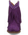 Image #4 - Dingo Women's Tapadero Suede Fringe Western Booties - Round Toe, Purple, hi-res