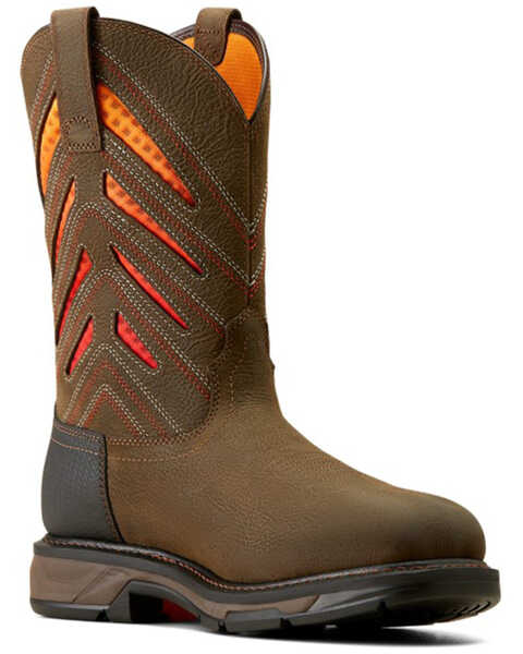 Image #1 - Ariat Men's WorkHog® XT VentTEK Waterproof Work Boots - Carbon Toe , Brown, hi-res