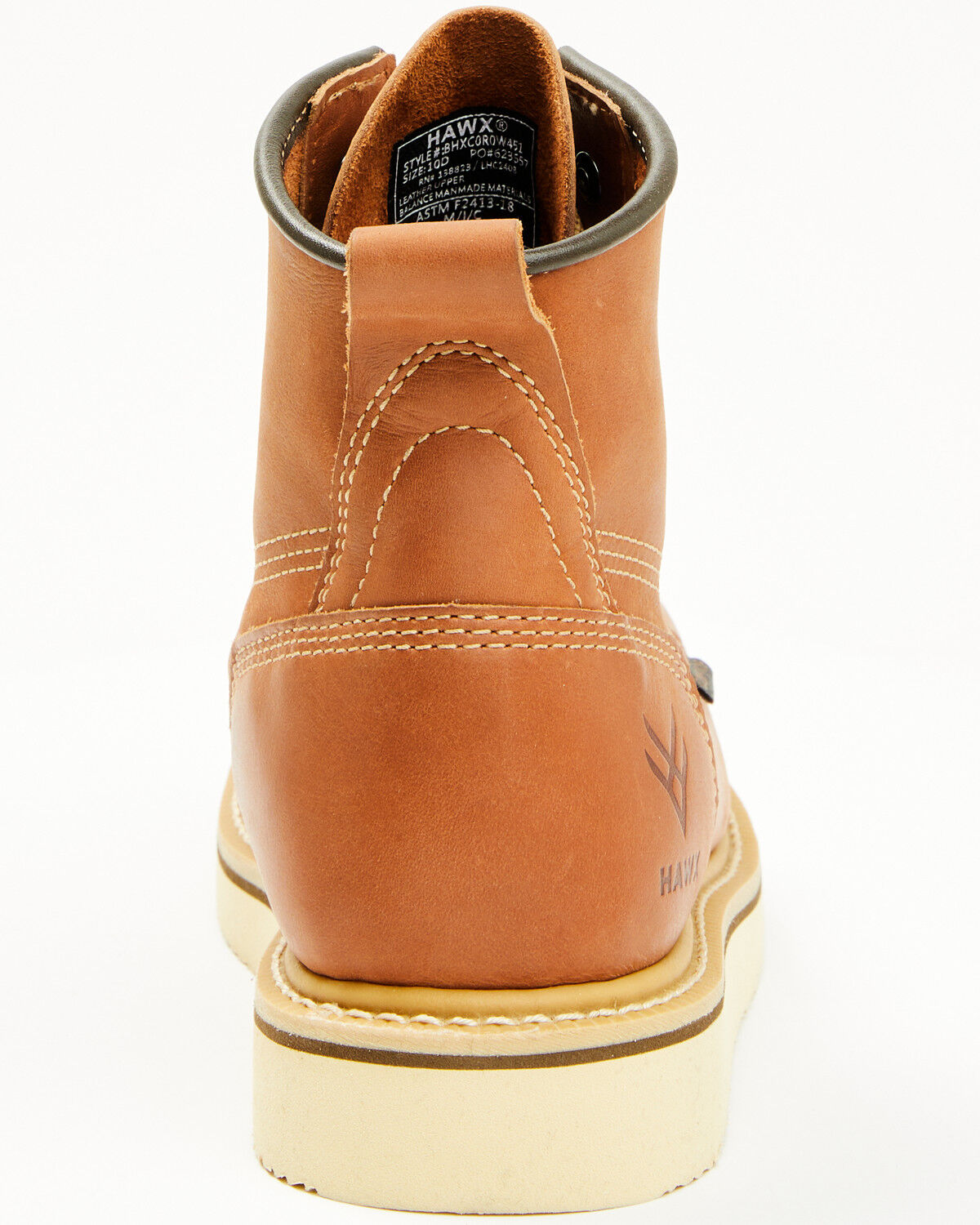 Image #5 - Hawx Men's 6" Lace-Up Moc Work Boots - Composite Toe, Tan, hi-res