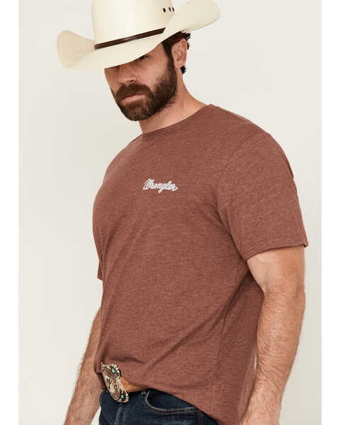 Image #2 - Wrangler Men's Cowboy Logo Short Sleeve Graphic T-Shirt , Rust Copper, hi-res