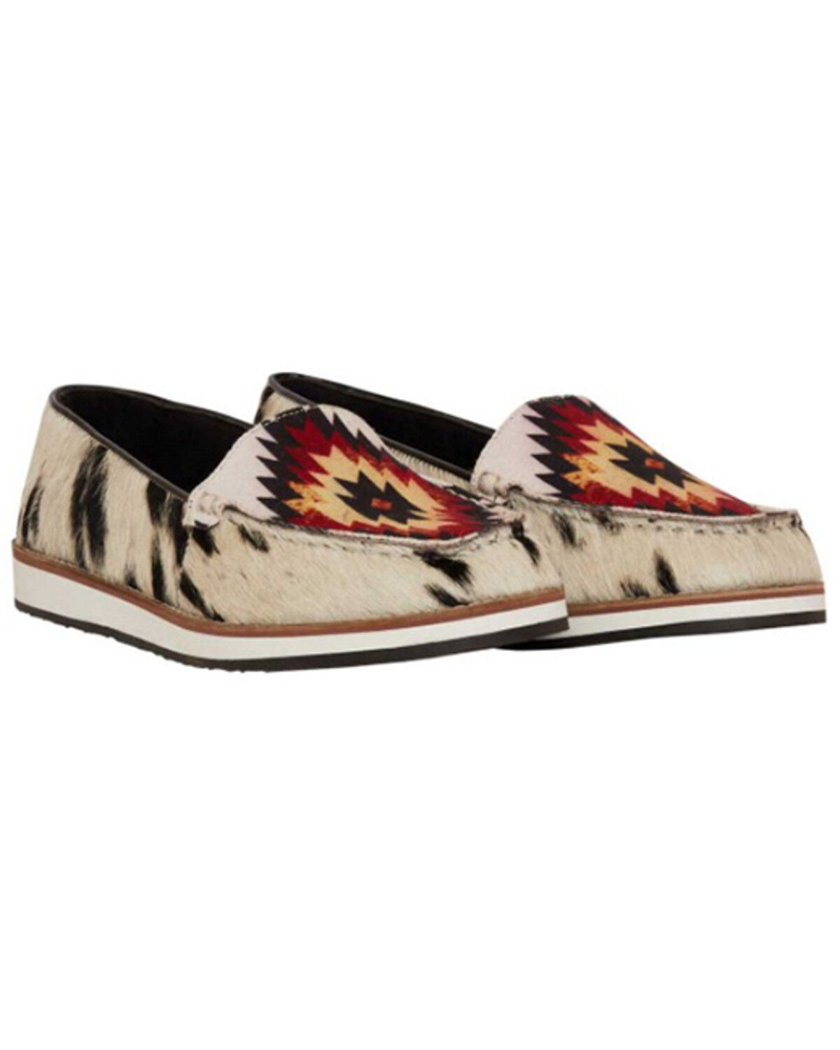 Image #1 - Myra Bag Women's Uranium Casual Shoes - Moc Toe, Black/white, hi-res