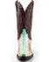 Image #4 - Dan Post Women's Watersnake Western Boots - Snip Toe, Green/silver, hi-res
