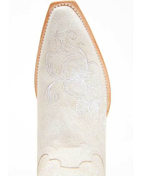 Image #6 - Shyanne Women's Lasy Floral Embroidered Western Boots - Snip Toe, Ivory, hi-res