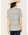 Image #4 - Rock & Roll Denim Women's Striped Southwestern Short Sleeve Tee, Aqua, hi-res