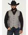 Image #1 - Cody James Men's Brogue Button-Down Vest, Black, hi-res
