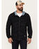 Image #1 - Howitzer Men's Camo Combatant Hooded Track Jacket, Black, hi-res