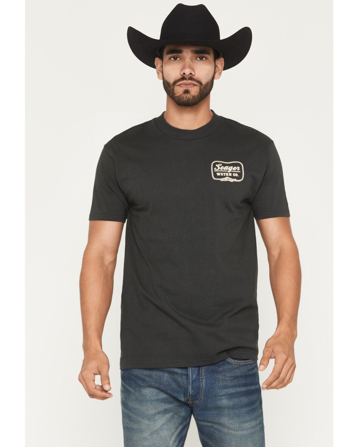 Image #2 - Seager Men's High Noon Short Sleeve Graphic T-Shirt, Black, hi-res