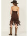 Image #4 - Blue B Women's Fringe Faux Suede Strapless Mini Dress, Dark Brown, hi-res