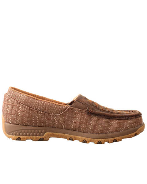 Image #2 - Twisted X Women's Woven CellStretch Driving Shoes - Moc Toe, Brown, hi-res