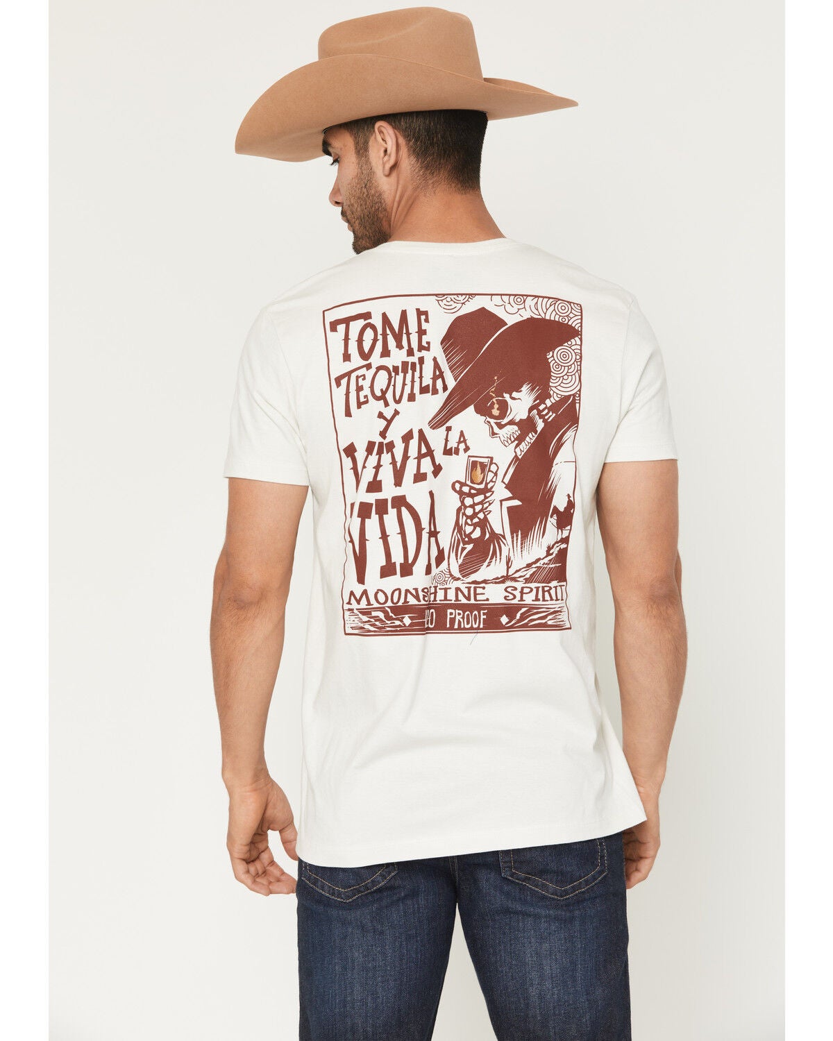 Moonshine Spirit&reg; Men's Viva La Vida Short Sleeve Graphic T-Shirt, Cream, hi-res
