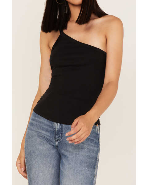 Image #3 - Free People One Way Or Another One-Shoulder Tank Top, Black, hi-res