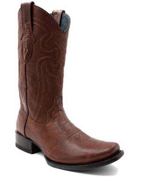 Ferrini Men's Wyatt Western Boots - Square Toe , Brandy Brown, hi-res