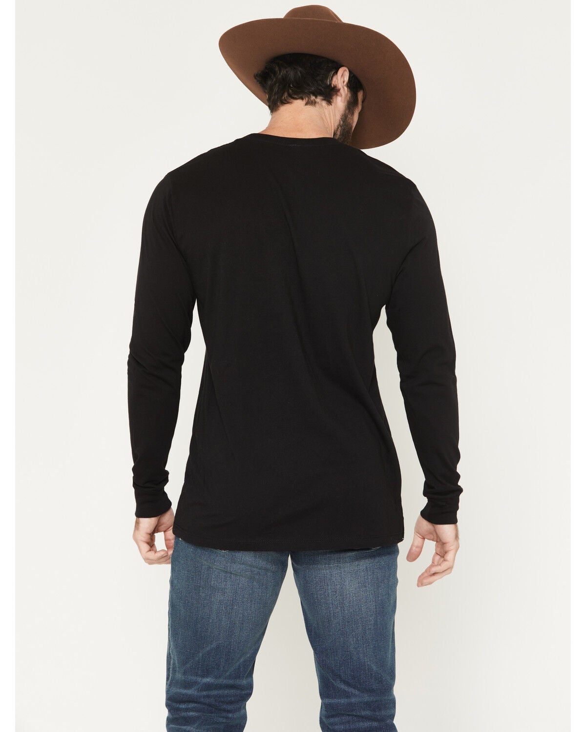 Image #4 - RANK 45&reg; Men's Honeycomb Logo Long Sleeve Graphic T-Shirt, Black, hi-res