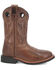 Image #2 - Dan Post Boys' Lil Dawson Western Boots - Round Toe, Brown, hi-res