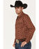 Image #2 - Cody James Men's On Tour Paisley Print Snap Western Shirt , Burgundy, hi-res
