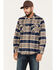 Image #1 - Brixton Men's Bowery Plaid Print Long Sleeve Button-Down Flannel Shirt, Blue, hi-res