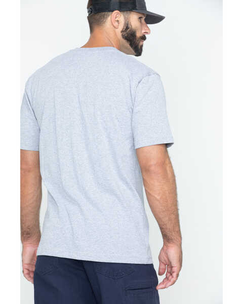 Image #3 - Carhartt Men's Loose Fit Heavyweight Logo Pocket Work T-Shirt - Big & Tall, Hthr Grey, hi-res