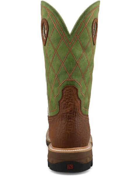 Image #5 - Twisted X Men's Tech X™ Western Boots - Broad Square Toe, Green, hi-res