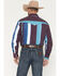 Image #4 - Wrangler Men's Brushpopper Denim Striped Long Sleeve Snap Western Shirt, Multi, hi-res