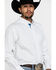 Resistol Men's White Stuart Geo Print Long Sleeve Western Shirt , White, hi-res