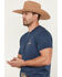Image #3 - Ariat Men's Diamond Valley Short Sleeve Graphic T-Shirt, Blue, hi-res
