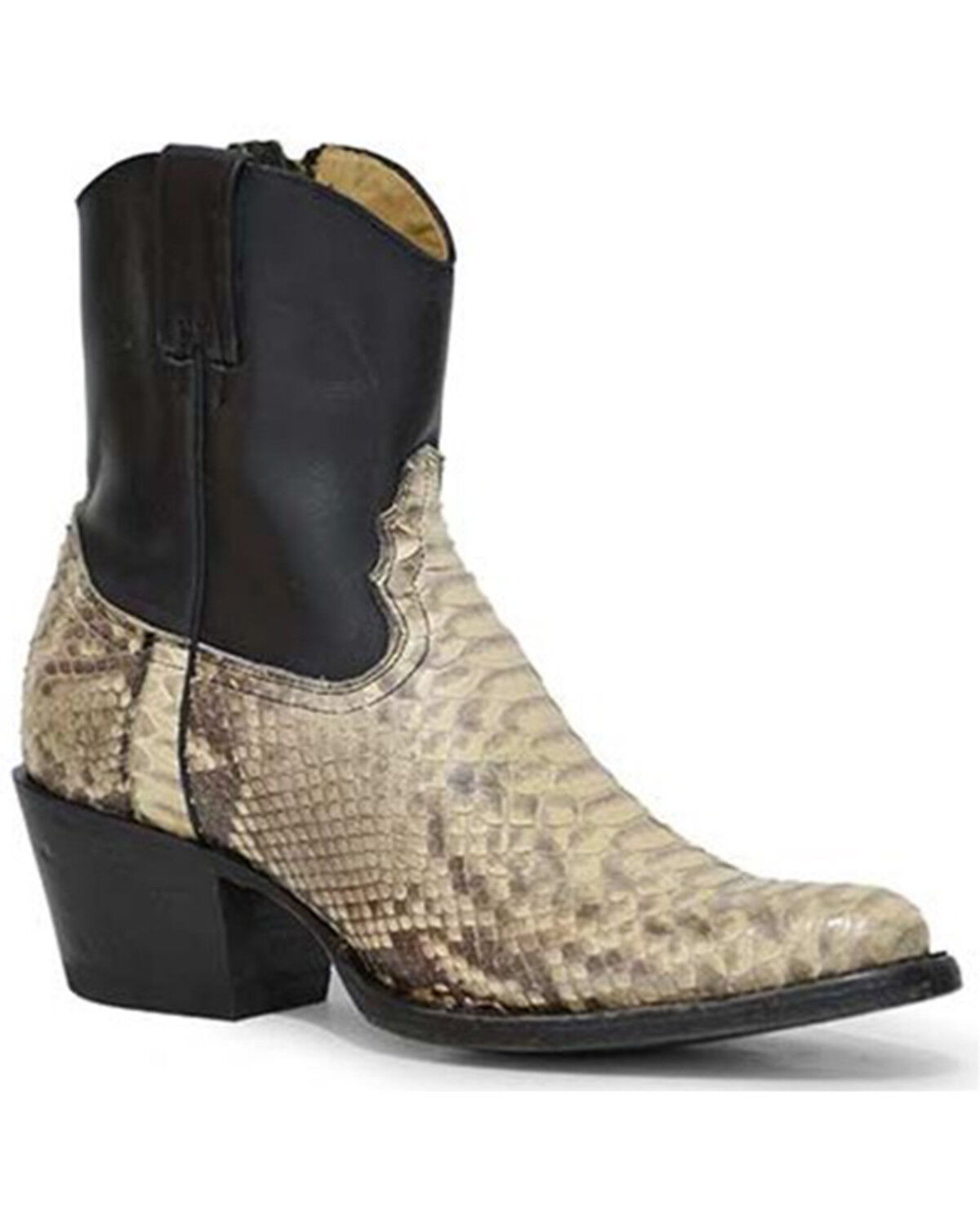 Image #1 - Stetson Women's Sydney Exotic Python Western Boots - Snip Toe, Black, hi-res
