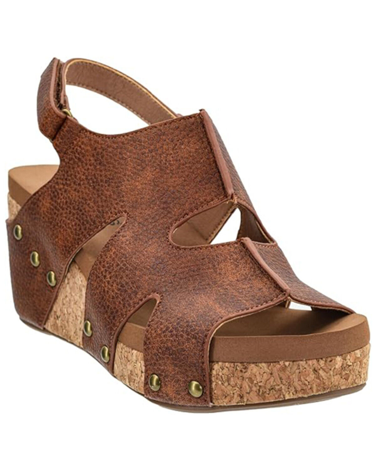 Image #1 - Corkys Women's Cut it Out Sandals, Cognac, hi-res