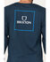Brixton Men's Alpha Square Logo Graphic Long Sleeve T-Shirt, Navy, hi-res