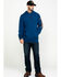 Hawx® Men's Logo Sleeve Performance Fleece Hooded Work Sweatshirt - Big & Tall, Blue, hi-res