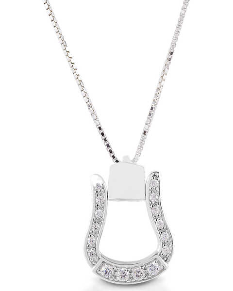  Kelly Herd Women's Western Oxbow Necklace , Silver, hi-res