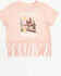Image #1 - Shyanne Toddler Girls' Can't Be Tamed Short Sleeve Fringe Graphic Tee, Light Pink, hi-res