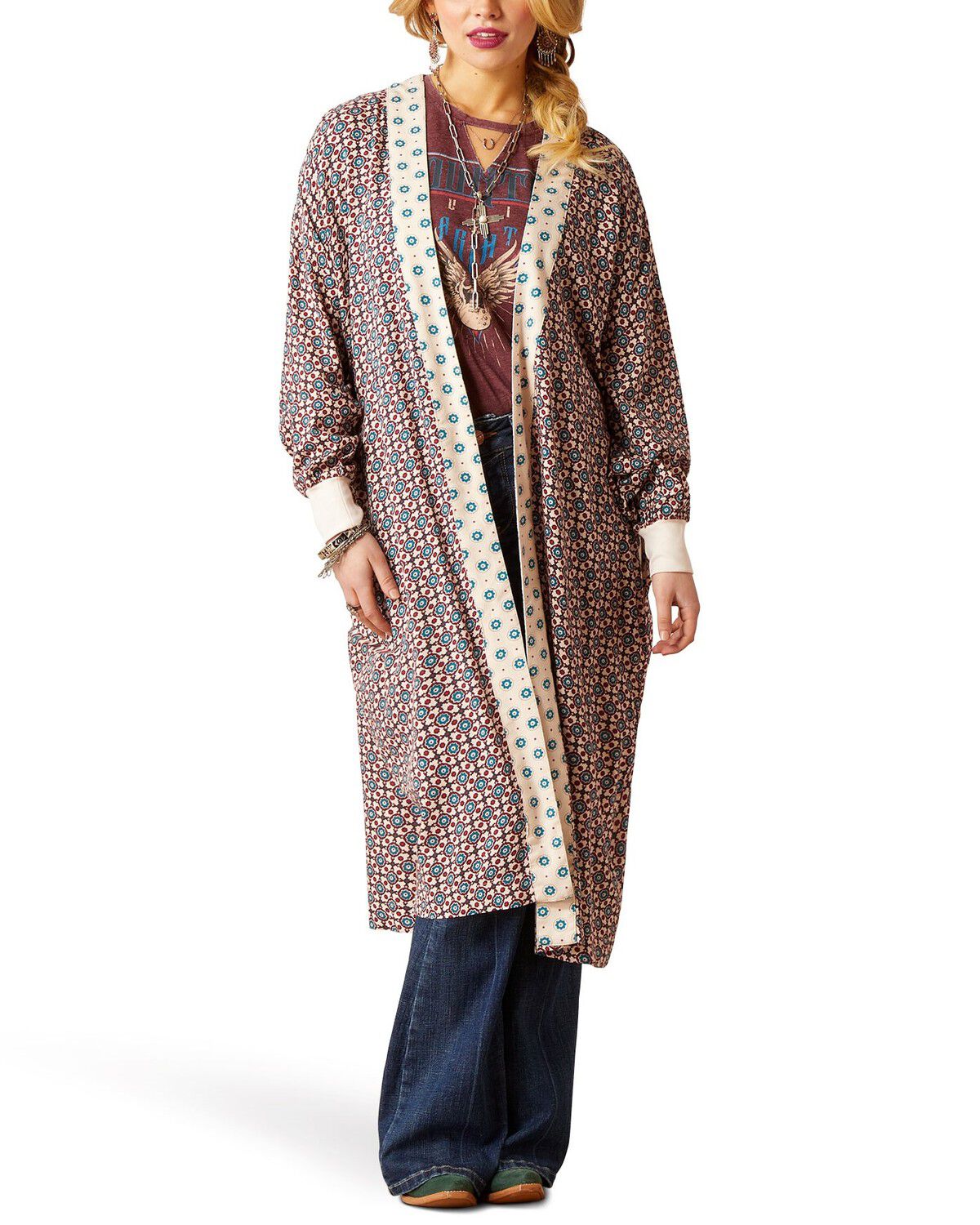 Image #1 - Ariat Women's Mesquite Kimono Duster, , hi-res
