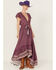 Image #1 - Beyond The Radar Women's Border Print Picnic High-Low Dress, Purple, hi-res