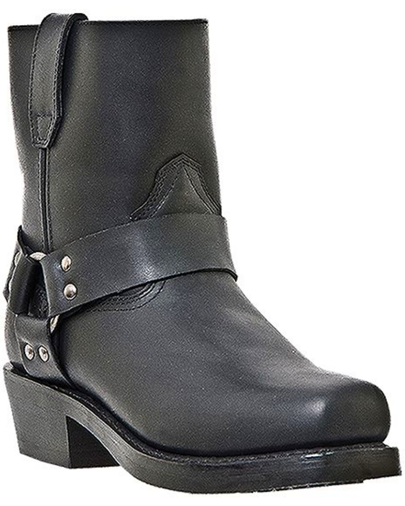Dingo Rev Up Zipper Motorcycle Boots Square Toe