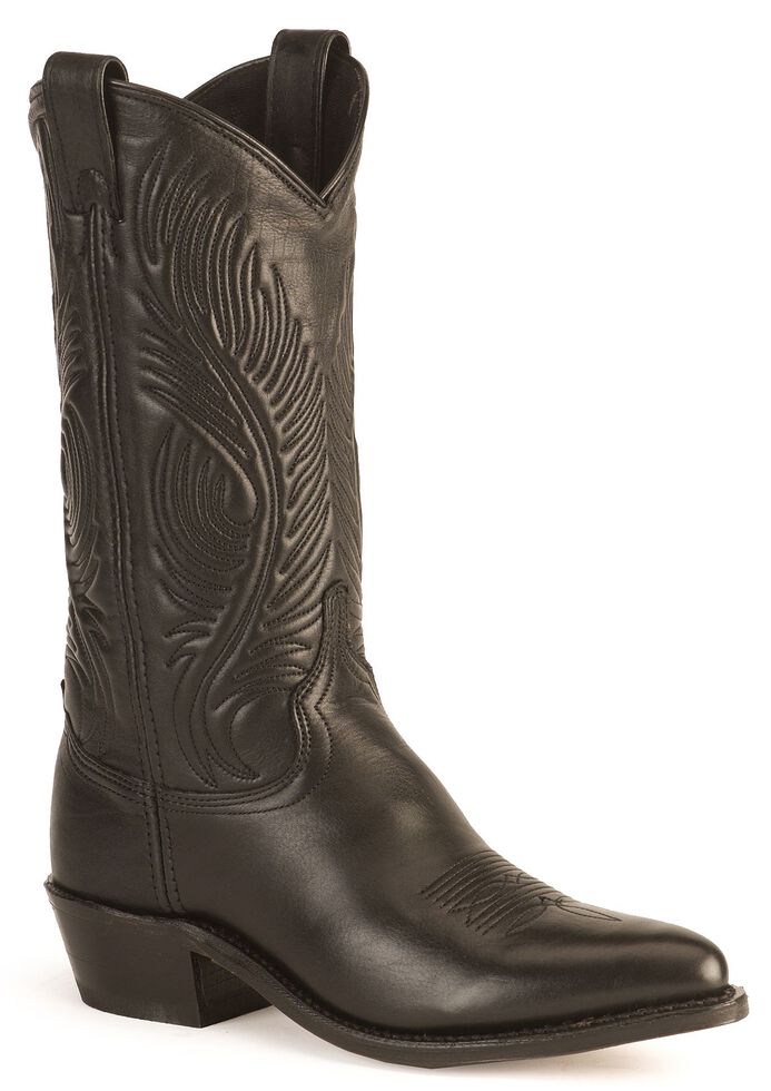 Abilene Cowhide Cowgirl Boots - Pointed Toe, Black, hi-res