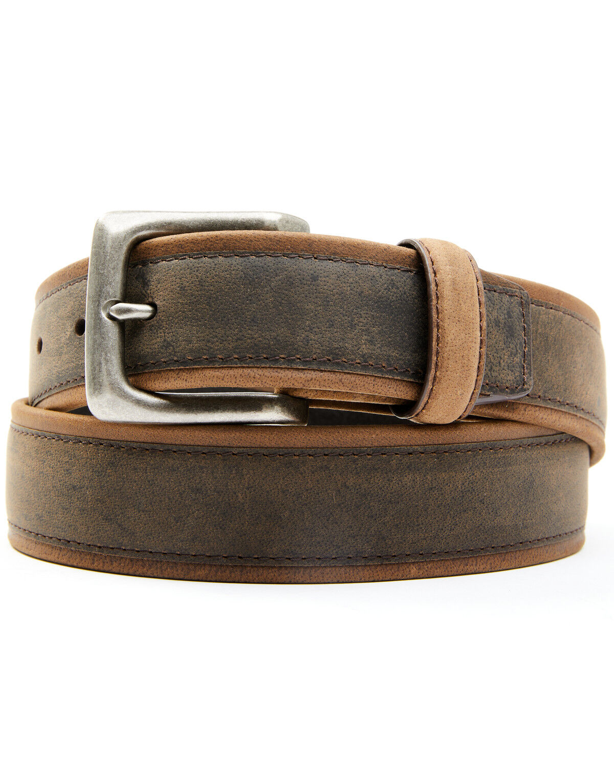 Image #1 - Hawx Men's Heavy Duty Stitch Work Belt, Brown, hi-res