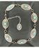 Image #1 - Ariat Women's Oval Turquoise Concho Chain Belt, Silver, hi-res