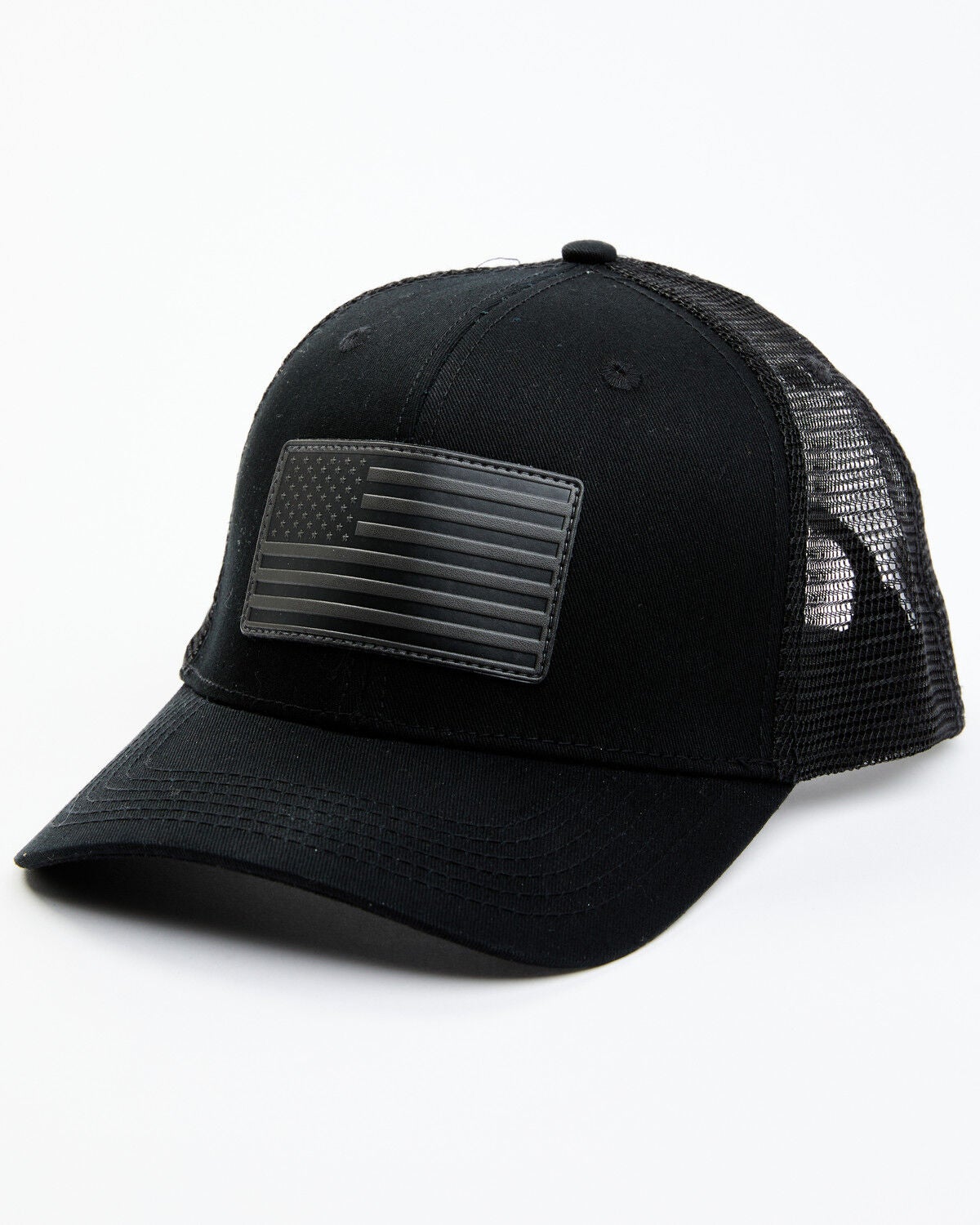 Cody James Men's American Flag Patch Ball Cap, Black, hi-res