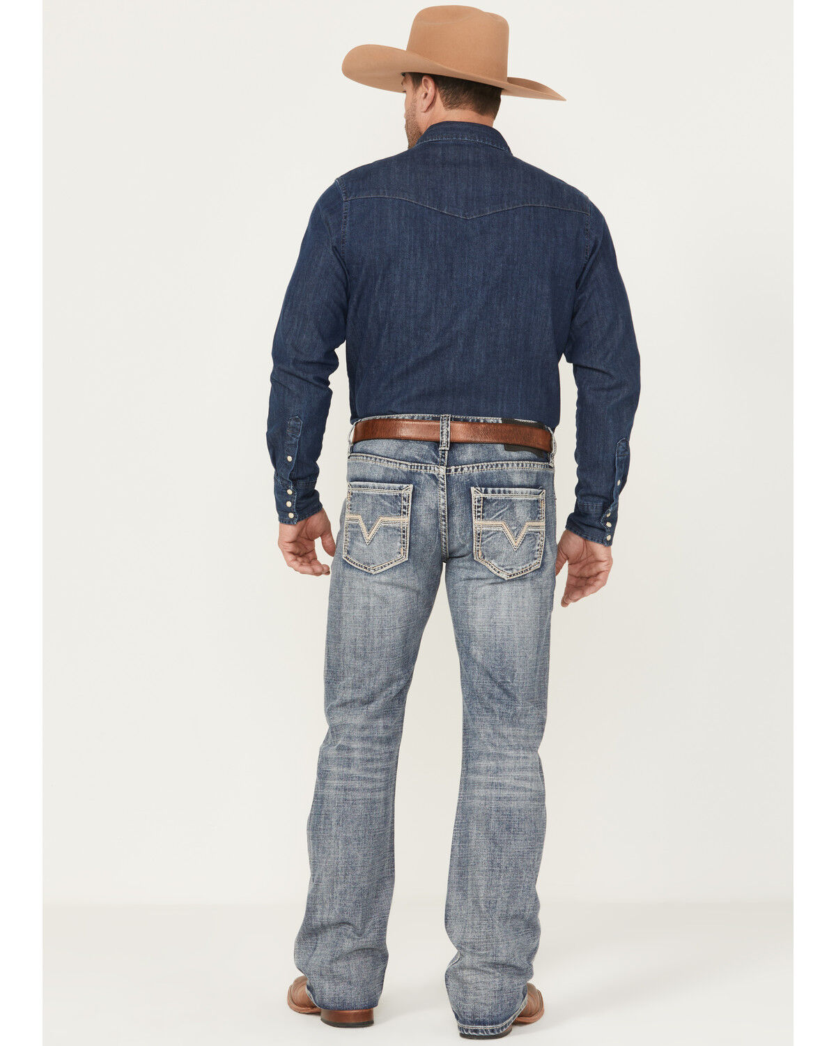 Image #3 - Rock & Roll Denim Men's Pistol Medium Wash Bootcut Denim Jeans, Medium Wash, hi-res