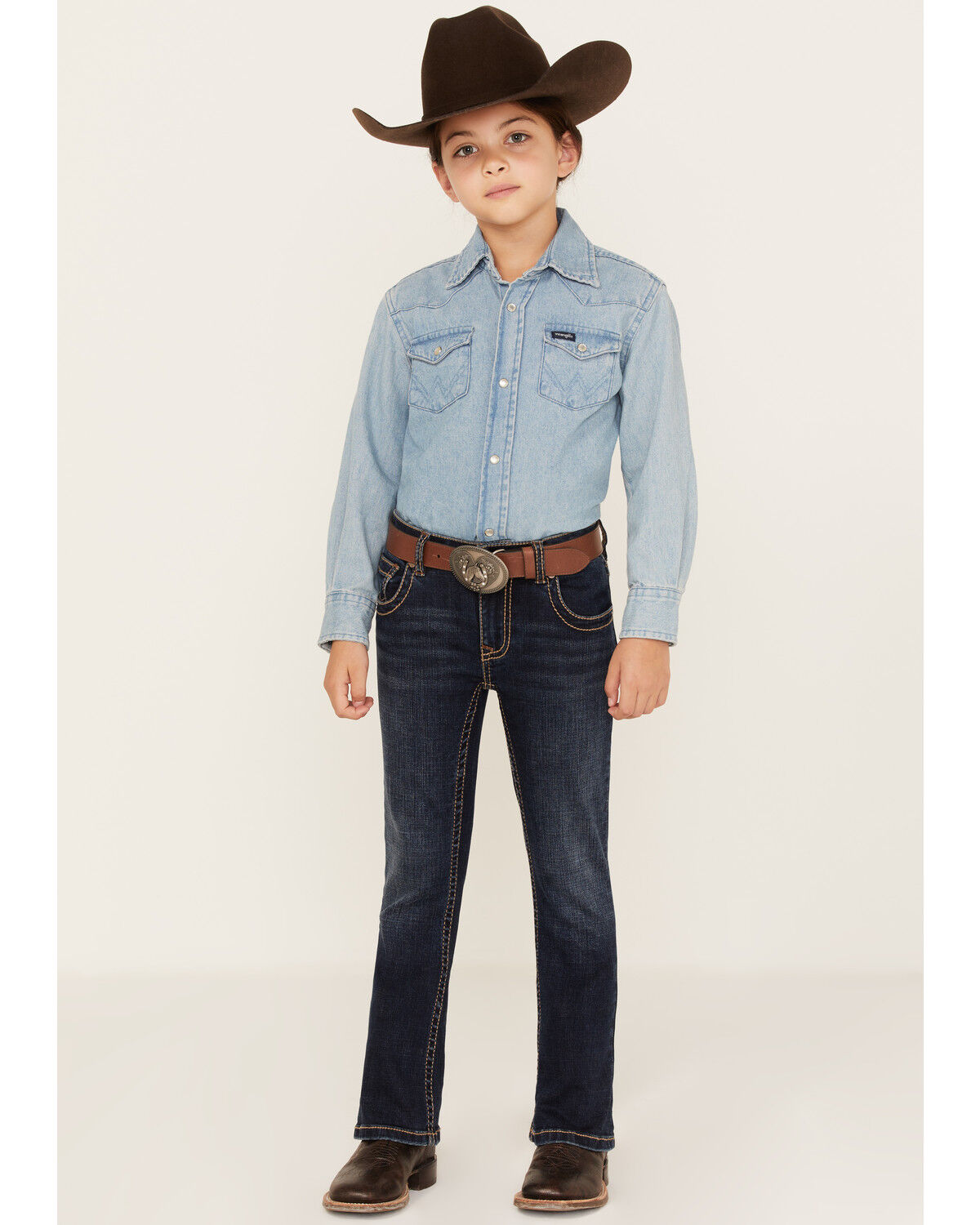 Image #3 - Shyanne Little Girls' Medium Wash Bootcut Riding Jeans, Medium Wash, hi-res