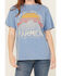 Image #3 - Cleo + Wolf Women's Support Your Local Farmer Short Sleeve Oversized Graphic Tee, Steel Blue, hi-res