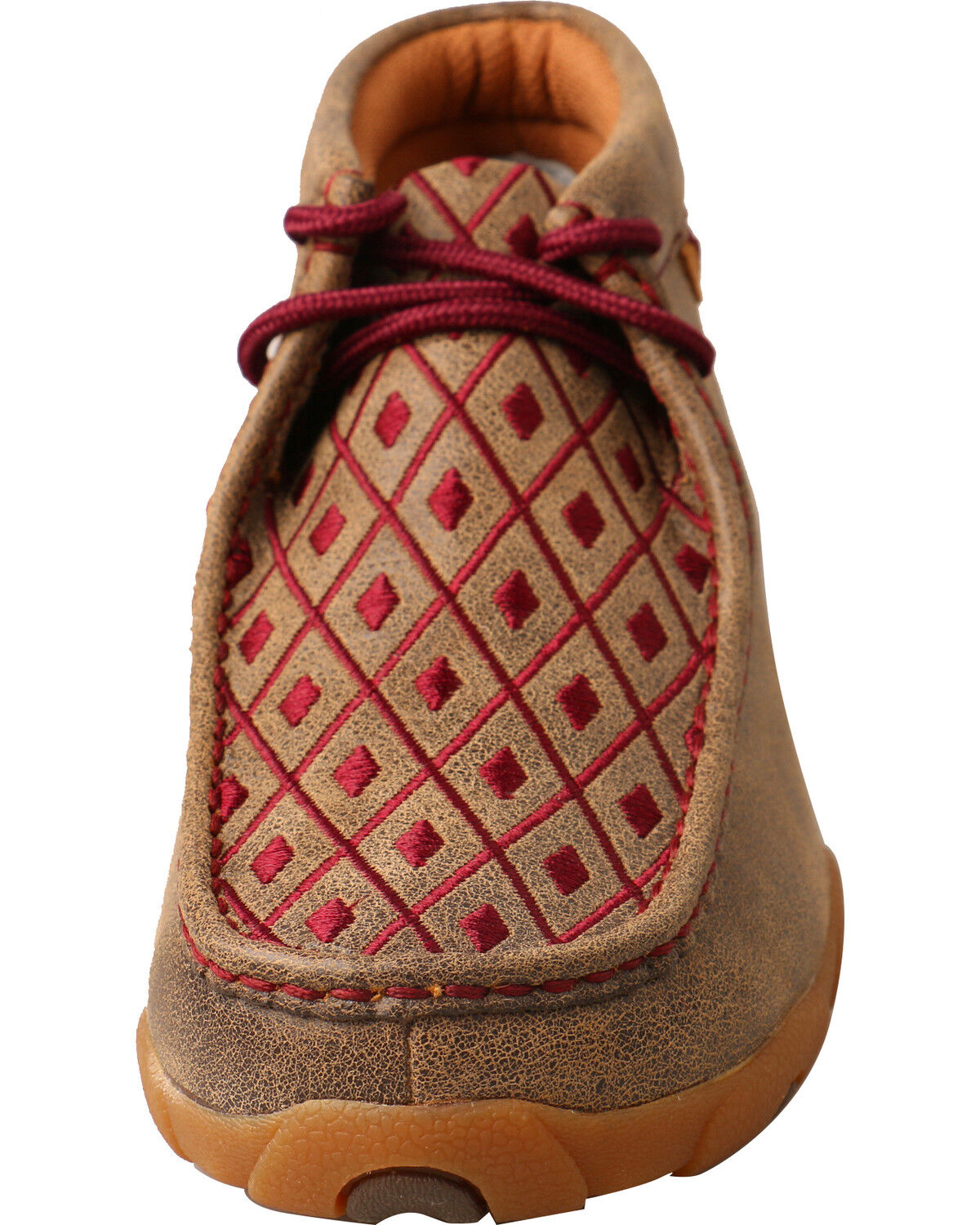 Image #4 - Twisted X Women's Diamond Embroidered Chukka Driving Mocs, Brown, hi-res