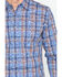Wrangler Retro Men's Paisley Plaid Snap Long Sleeve Western Shirt, Blue, hi-res
