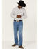 Wrangler Men's Classic Plaid Long Sleeve Button-Down Western Shirt , White, hi-res