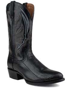 Dan Post Men's Exotic Snake Skin Western Boots - Round Toe, Brown, hi-res