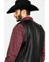 Scully Leatherwear Men's Leather Buck Stitch Vest , Brown, hi-res