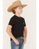 Image #3 - Hooey Boys' Rank Stock Short Sleeve Graphic T-Shirt, Black, hi-res